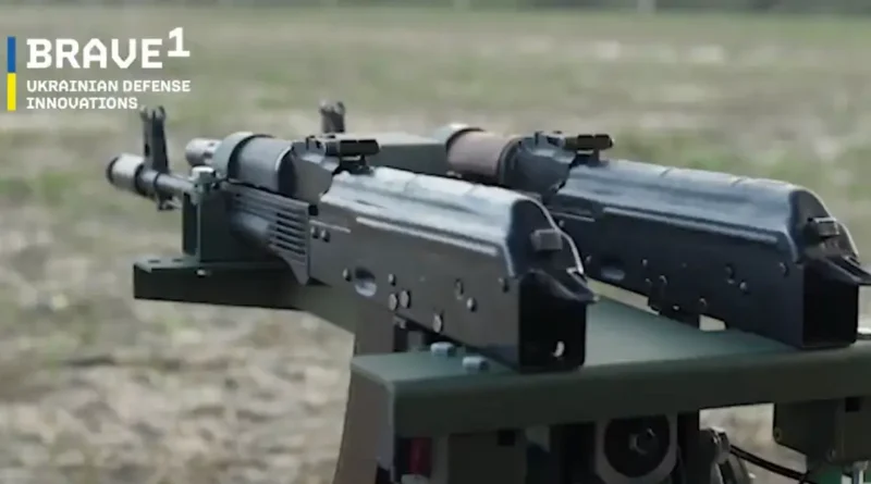 Ukrainians slap twin AK rifles on drone with wheels to make cheap mobile turret