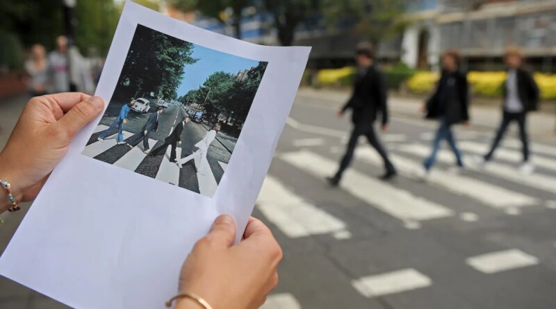 Video Captures ‘Abbey Road’ Crosswalk Scene During Beatles Biopics Filming