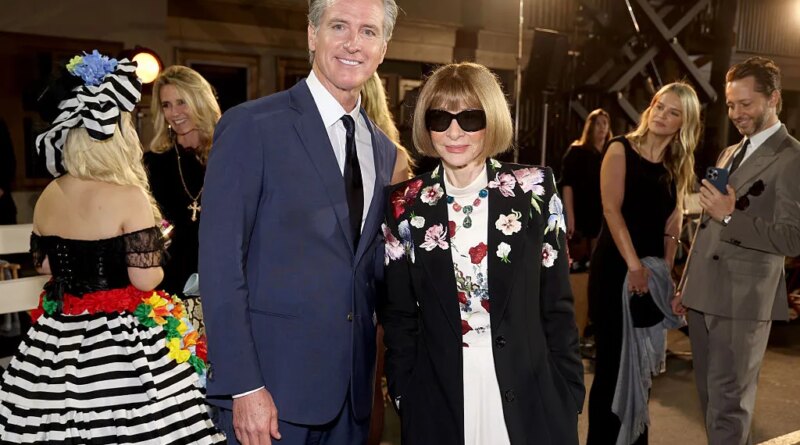 Gavin Newsom and Anna Wintour attend Vogue World: Hollywood 2025