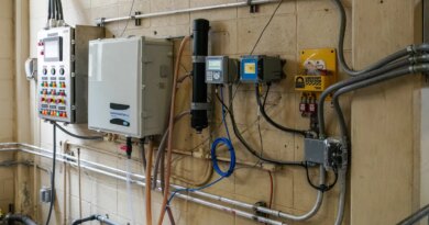 Monitoring equipment inside a water treatment plant in Social Circle, Georgia.