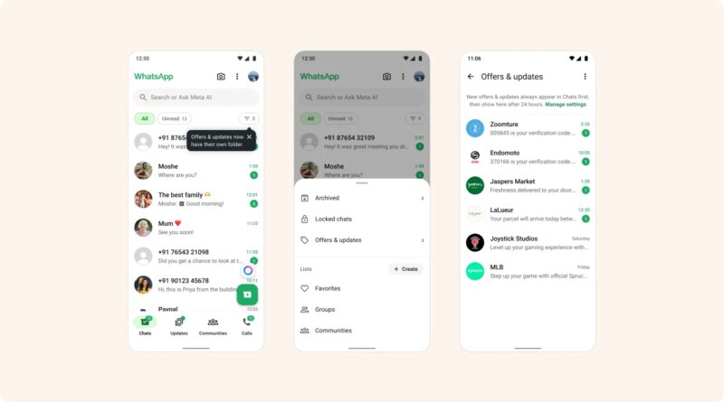 WhatsApp offers and updates