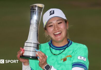 Shiho Kuwaki of Japan celebrates victory