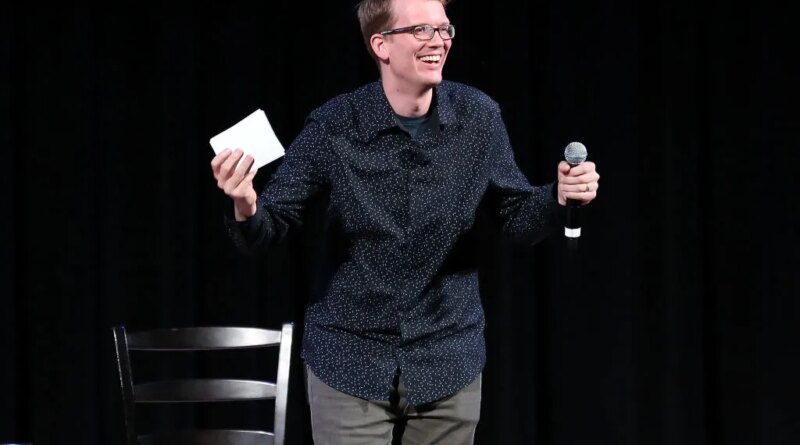 YouTube personality and author Hank Green speaks on stage as he discusses his new book "An Absolutely Remarkable Thing" at The Town Hall on September 25, 2018 in New York City.