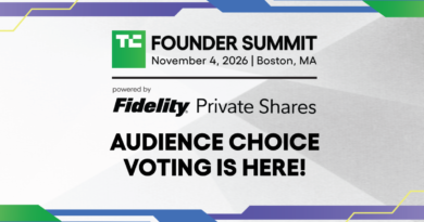A graphic advertising Audience Choice for Founder Summit 2026