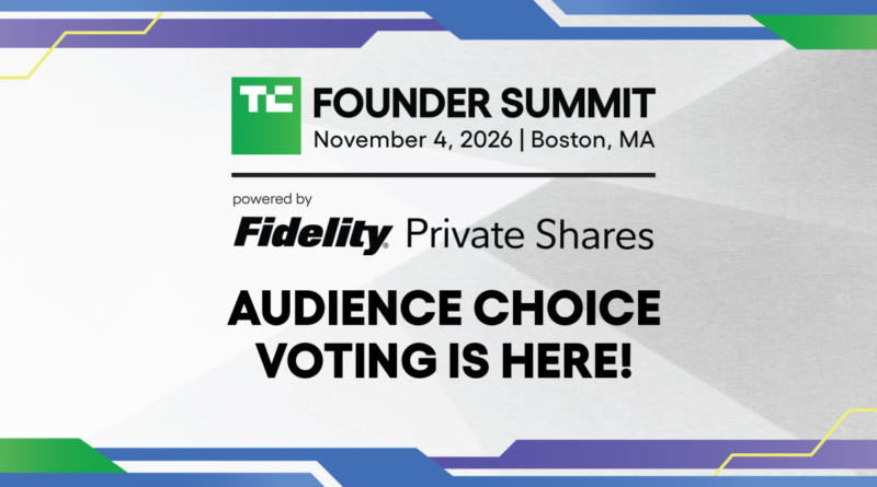 A graphic advertising Audience Choice for Founder Summit 2026