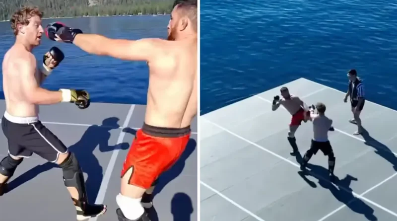 Zuckerberg brings back the floating battle barge to spar with UFC fighter Merab Dvalishvili on a lake