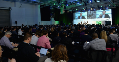 TechCrunch Disrupt 2023 crowd sitting at the Disrupt Stage