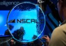Nscale signage on the exhibition floor during the Nvidia GTC conference in San Jose, California.