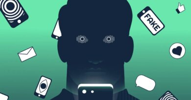 Concept illustration depicting online content, fear, addiction.