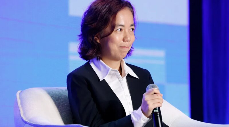 Fei-Fei Li speaks onstage during The AI Optimist Club at WIRED Celebrates 30th Anniversary With LiveWIRED at The Midway SF on December 05, 2023