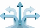 Man looking at multiple arrows branching out in different directions representing market expansion and diverse career opportunities, 3d render