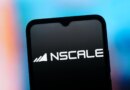 Nscale logo shown on a smartphone screen