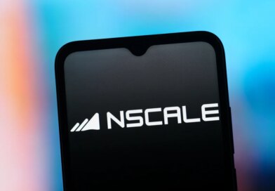 Nscale logo shown on a smartphone screen