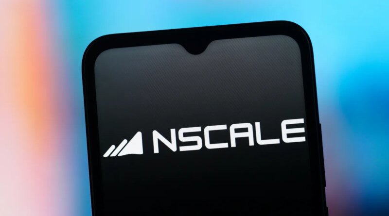 Nscale logo shown on a smartphone screen