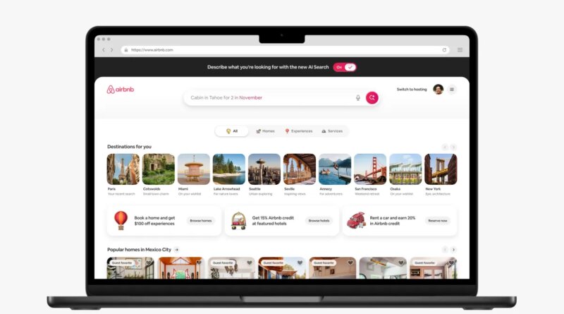 Airbnb adds AI search, more social features | TechCrunch