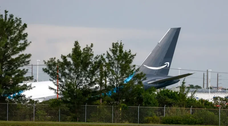 An Amazon Prime Air cargo plane crashed after it overshot a runway at Miami International Airport