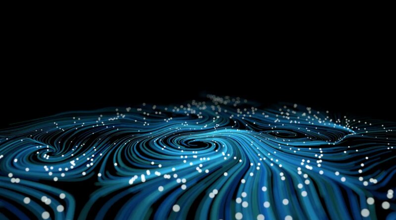 Images of lights and light trails against a black background, used in a post about Akamai's investment in Macrometa