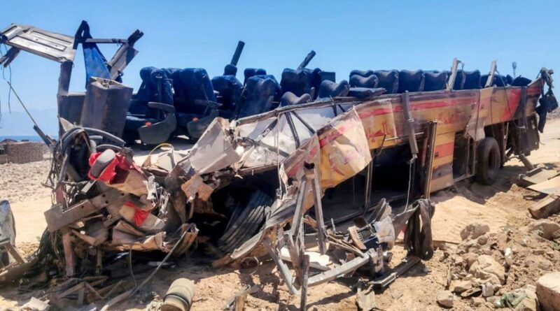 Bus crash in Egypt's Sinai kills 22, including 10 Jordanians