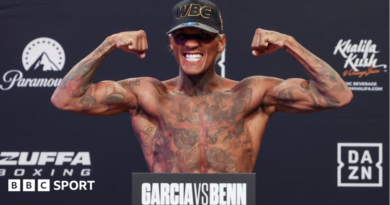 Ryan Garcia and Conor Benn face off at a weigh-in