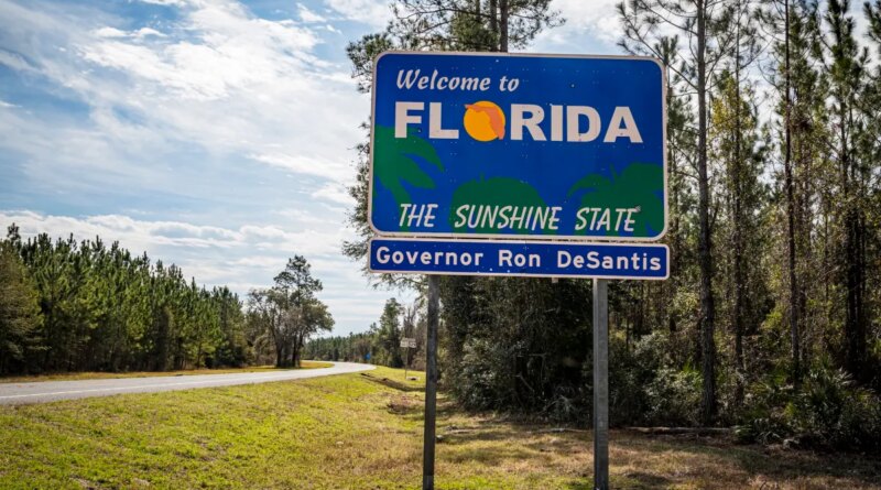welcome to florida sign