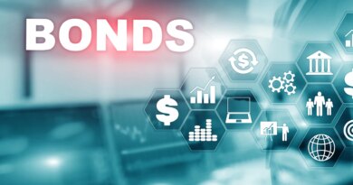 Bond Finance Banking Technology Business concept. Electronic Online Trade Market Network