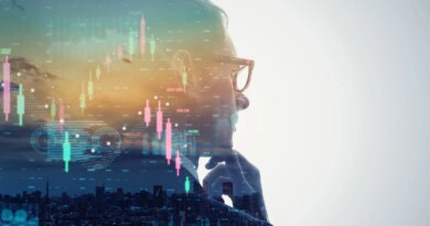 Financial technology concept. Stock chart. Investment. Fintech.