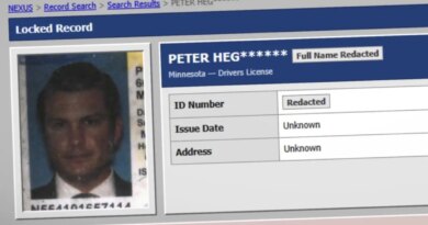 a photo of the driver's license of Pete Hegseth, the DOD secretary, whose photo can be seen here on this identity theft website called Nexus on the dark web