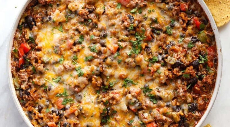 Mexican skillet in pan