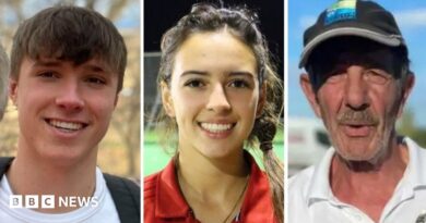 A composite image of Barnaby Webber, Grace O'Malley-Kumar and Ian Coates 