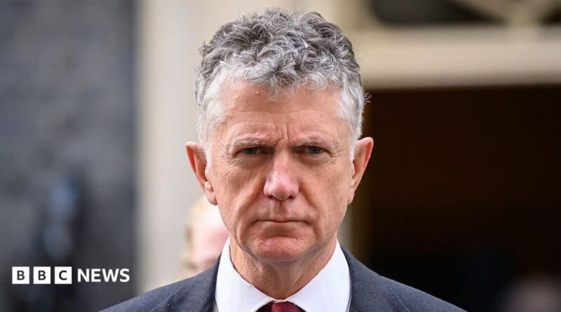 National Security Adviser of the United Kingdom Jonathan Powell is pictured outside 10 Downing Street in October 2025.