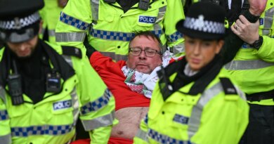 Palestine Action protesters arrested outside UK Labour Party conference