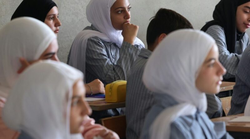 South Lebanon children return to school destroyed by Israel strike