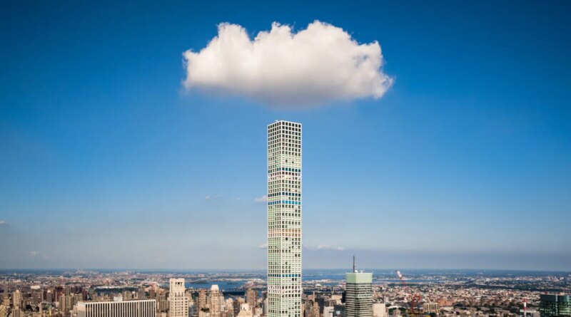 A cloud hangs over 432 Park Ave, New York City.