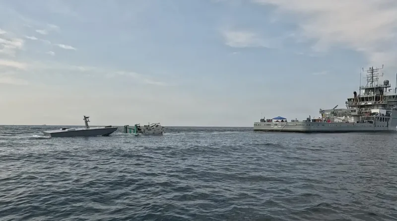 The US Navy is testing robotic refueling to push drone boats deeper into high-threat waters without putting sailors at risk