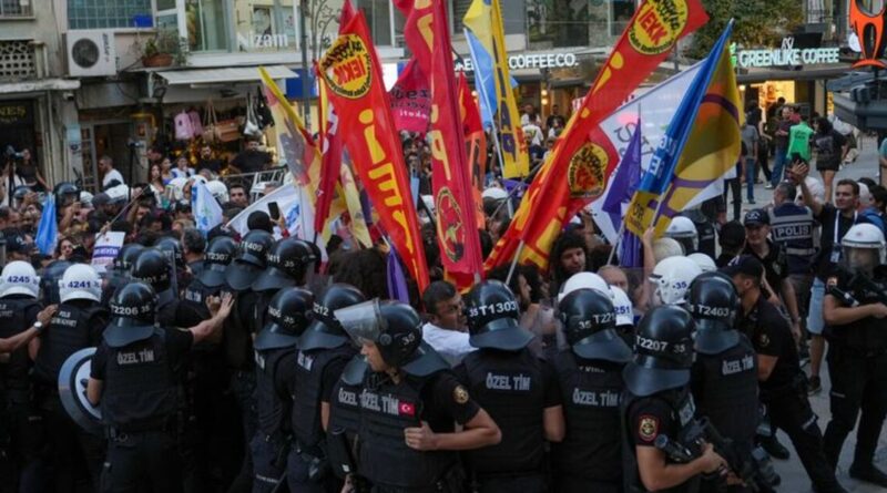 Turkish authorities detain at least 150 at protest over LGBTQ+ arrests
