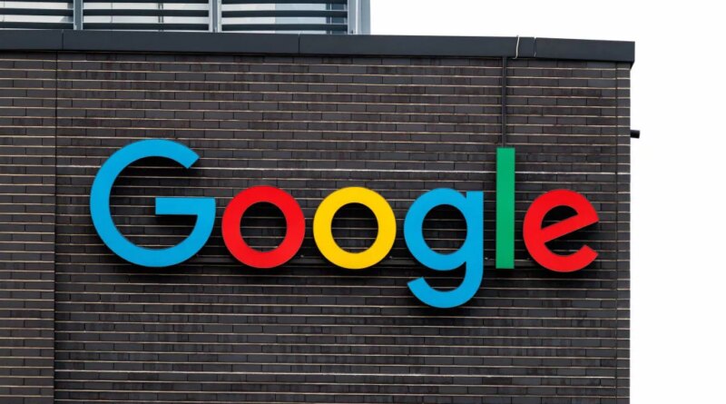 The Google logo and lettering can be seen on the facade of the company's Munich headquarters.