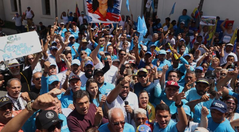 Venezuelans rally for opposition leader’s return and presidential elections