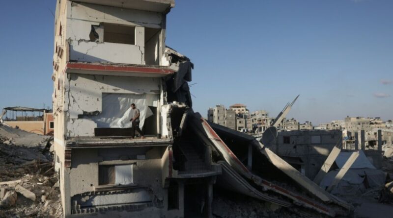 With reconstruction stalled, Gazans shelter in buildings at risk of collapse