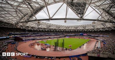 General view of the London Stadium athletics track