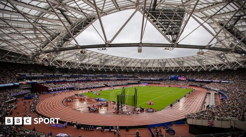 General view of the London Stadium athletics track