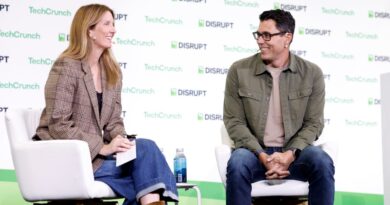 (L-R) Kirsten Korosec and RJ Scaringe, Founder & CEO, Rivian, speak onstage during TechCrunch Disrupt 2026 at Moscone Center on October 13, 2026 in San Francisco, California.
