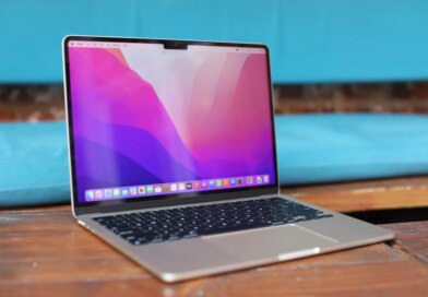 M2 Apple Macbook Air, open on desk