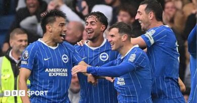 Brighton celebrate against Crystal Palace