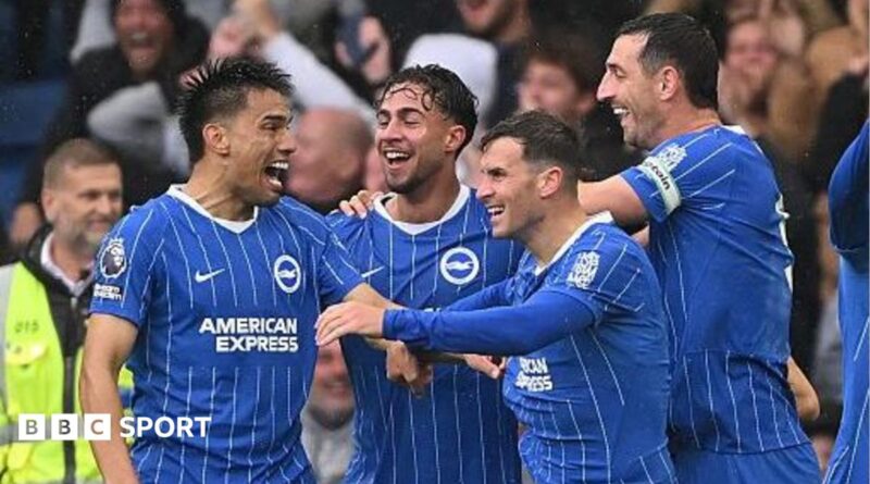 Brighton celebrate against Crystal Palace