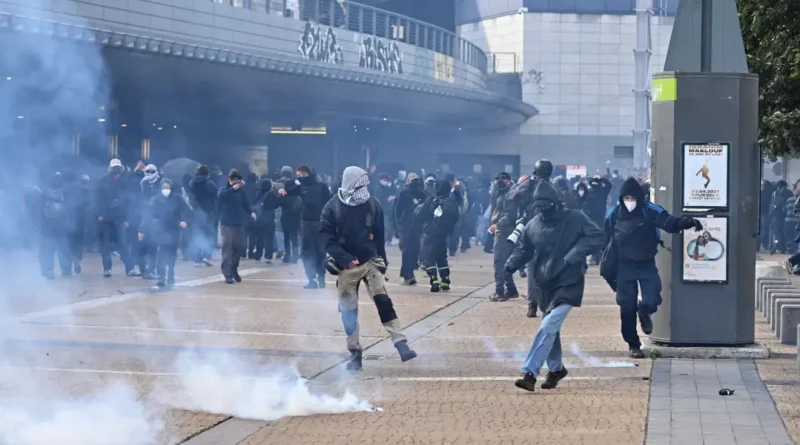 Chaos and looting roiled major cities as Europeans poured into the streets to protest rising living costs