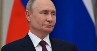 Russian President Vladimir Putin looks on as he makes a speech during a joint press statement with Hungarian Prime Minister Viktor Orban on July 05, 2024.