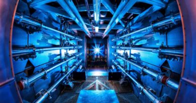 Preamplifiers lit up at the NIF.