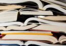 Stack of open books