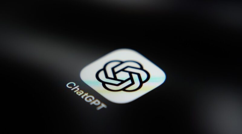 The ChatGPT application icon is displayed on a smartphone screen.