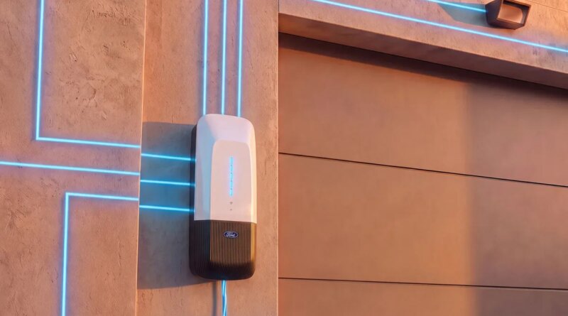 An illustration shows a V2X charger powering a home.